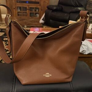 Coach Tan Leather Shoulder Bag
